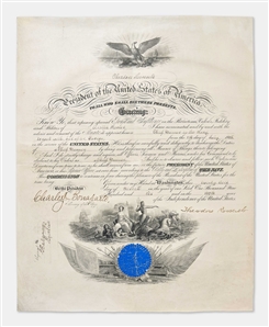Theodore Roosevelt U.S. Naval Appointment Signed as President -- Roosevelt Appoints a Chief Gunner in the U.S. Navy