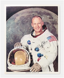 Apollo 11 Crew-Signed White Spacesuit Photos -- Each Photo Uninscribed -- With Zarelli COAs for All Three Photos