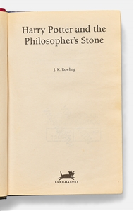 First Edition, First Printing Hardback of ''Harry Potter and the Philosopher's Stone'' by J.K. Rowling -- One of Only 500 Copies, the Book That Started It All