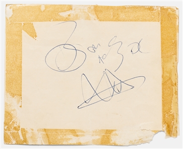 AC/DC Signatures -- Includes 2 by Bon Scott, Plus Angus Young & Mark Evans, All Acquired in January 1977 -- With Roger Epperson COA