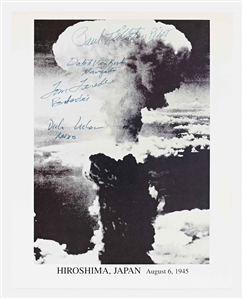 Enola Gay Crew-Signed 8 x 10 Photo by Four Depicting the Atomic Bomb Blast