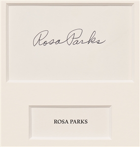 Barack Obama & Rosa Parks Signed Display -- Showing the Powerful Image of Obama Sitting in the Same Bus that Launched the Civil Rights Movement