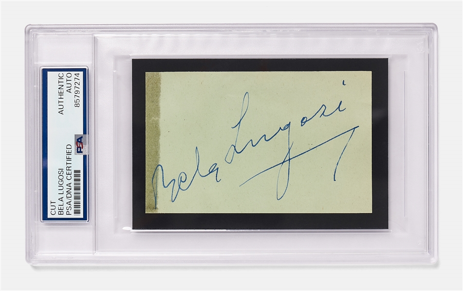 The Original Dracula, Bela Lugosi Signature -- PSA Encapsulated