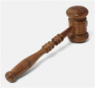 Large Gavel Made of Wood from the White House -- Owned by a Former WWI Veteran and Congressman