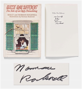 Norman Rockwell Signed First Edition of His Book, Willie Was Different: The Tale of an Ugly Thrushling