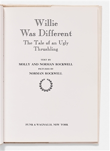 Norman Rockwell Signed First Edition of His Book, ''Willie Was Different: The Tale of an Ugly Thrushling''