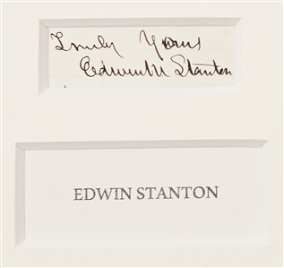 Abraham Lincoln & His Entire Cabinet Signed Display with a Photograph of the Reading of the Emancipation Proclamation -- Measures Over 39'' x 32''