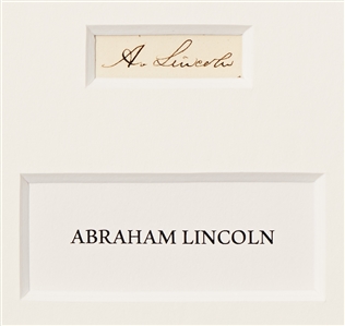 Abraham Lincoln & His Entire Cabinet Signed Display with a Photograph of the Reading of the Emancipation Proclamation -- Measures Over 39'' x 32''
