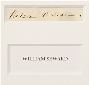 Abraham Lincoln & His Entire Cabinet Signed Display with a Photograph of the Reading of the Emancipation Proclamation -- Measures Over 39'' x 32''