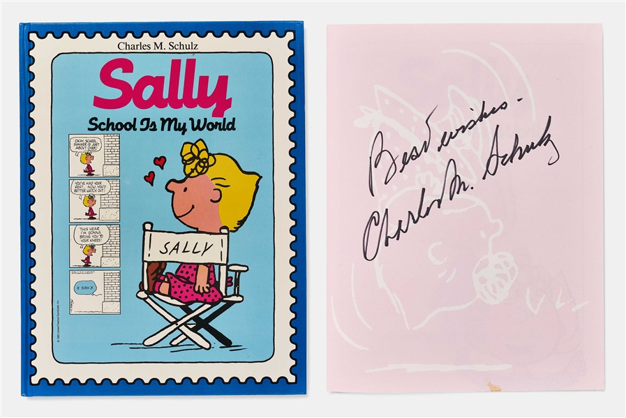 Charles Schulz Signed First Edition of Peanuts Book Featuring Sally at School