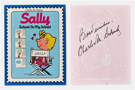 Charles Schulz Signed First Edition of Peanuts Book Featuring Sally at School