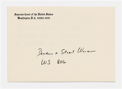 Ruth Bader Ginsburg Autograph Note Signed as Justice, Mentioning the Jewish Holiday Purim -- ''...Thanks for reminding me to leave briefs and papers long enough to celebrate the holiday...''