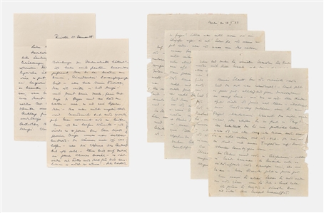 Margot Einstein Lot of Two Autograph Letters Signed in 1933 and 1938 to Composer Walter Kaufmann