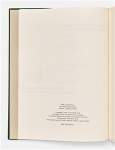 Gerald Ford Signed Copy of ''The War Powers Resolution: A Constitutional Crisis?''