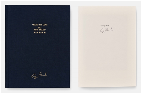 George H.W. Bush Signed Copy of Read My Lips: No New Taxes