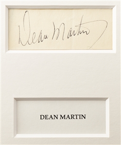 The Rat Pack Signed Display, Featuring the Signatures of All Five: Frank Sinatra, Dean Martin, Sammy Davis, Jr., Peter Lawford and Joey Bishop -- With PSA and JSA COAs