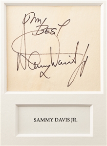 The Rat Pack Signed Display, Featuring the Signatures of All Five: Frank Sinatra, Dean Martin, Sammy Davis, Jr., Peter Lawford and Joey Bishop -- With PSA and JSA COAs
