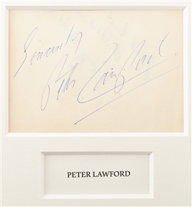 The Rat Pack Signed Display, Featuring the Signatures of All Five: Frank Sinatra, Dean Martin, Sammy Davis, Jr., Peter Lawford and Joey Bishop -- With PSA and JSA COAs