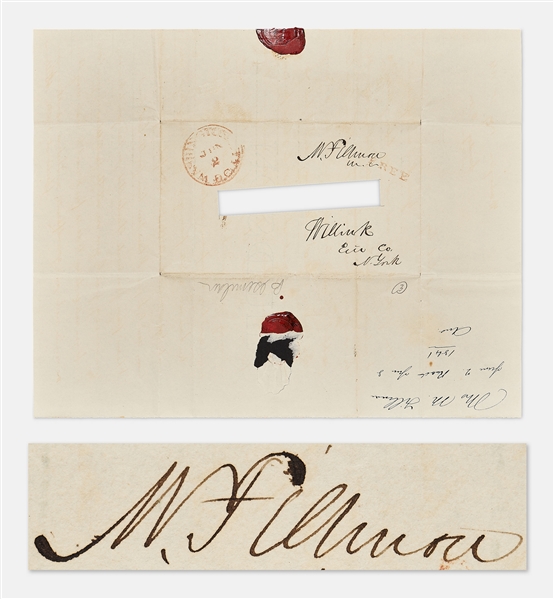 Millard Fillmore Signed Free Frank Holograph Envelope