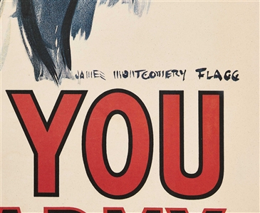 The Most Famous American Artwork, the Original ''I Want You'' World War I Recruitment Poster by James Montgomery Flagg -- Near Fine Condition with Vibrant Colors