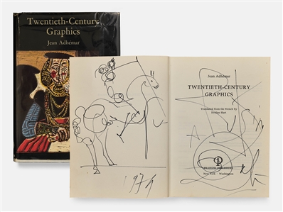 Salvador Dali Original Signed Artwork of Don Quixote, Riding His Horse with Sword Drawn