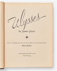 Henri Matisse Signed Limited Edition of ''Ulysses'' by James Joyce, Based on Homer's ''The Odyssey'' -- Oversized Edition Contains 26 Illustrations by Matisse, Including 6 Soft-Ground Etchings