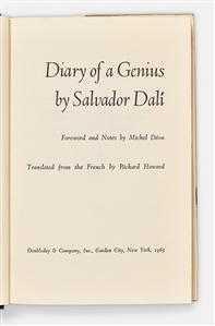 Salvador Dali Signed First U.S. Edition of His Autobiography, ''Diary of a Genius'' -- Large & Artistic Signature Without Inscription