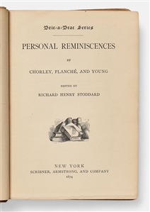 Charles A. Arthur Signed First Edition of ''The Bric-a-Brac Series'' from 1874 -- Likely Arthur's Own Copy of the Popular Series of Interesting Recollections by Prominent Individuals