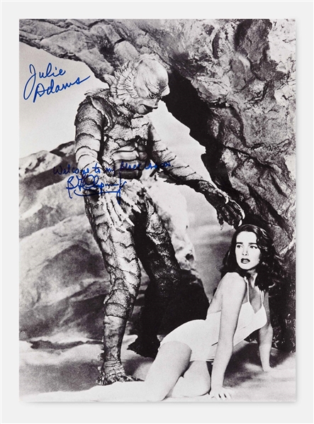Julie Adams and Ben Chapman Signed 10 x 14 Photo from the Horror Classic Creature from the Black Lagoon