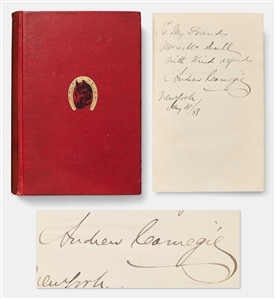 Andrew Carnegie Signed 1888 Edition of An American Four-in-Hand in Britain