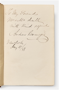 Andrew Carnegie Signed 1888 Edition of ''An American Four-in-Hand in Britain''