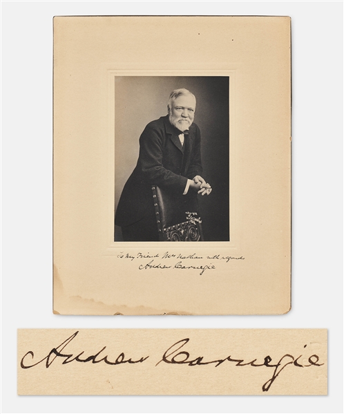 Andrew Carnegie Signed 8 x 10 Photogravure Portrait