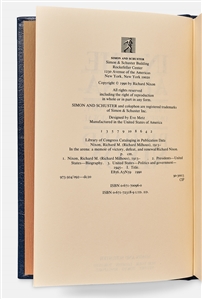 Richard Nixon Signed Deluxe Limited Edition of His Memoir ''In The Arena''