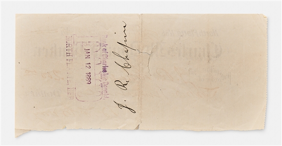 Lot of 3 William F. Cody ''Buffalo Bill'' Signed Checks, Completed in His Hand -- Includes One Check to Artist John R. Chapin Who Created the Popular Image of Cody as ''Buffalo Bill''