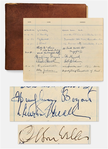 Guestbook Signed by Humphrey Bogart, Lauren Bacall, Orson Welles & 400 More Including the King of Sweden