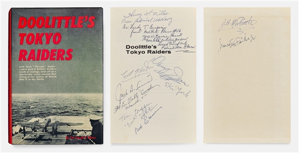 Doolittles Tokyo Raiders Signed by James Doolittle, 10 of His Raiders & Admiral Henry Miller Who Trained the Pilots