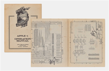 Steve Wozniak Twice-Signed Original Apple-1 Operation Manual from 1976