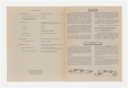 Steve Wozniak Twice-Signed Original Apple-1 Operation Manual from 1976