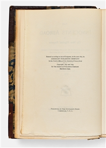 Mark Twain Signed Limited Edition Volume I of ''The Writings of Mark Twain'' -- Dual-Signed ''S.L. Clemens / (Mark Twain)''