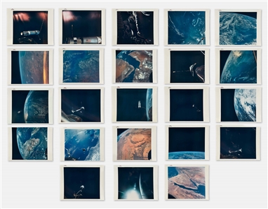 Lot of 23 Red-Number NASA Photos from Gemini XI -- Photos Show Different Parts of the World from Space & the Rendezvous with the Target Spacecraft