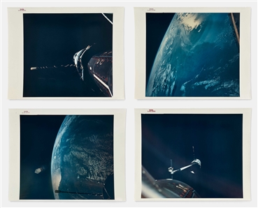 Lot of 23 Red-Number NASA Photos from Gemini XI -- Photos Show Different Parts of the World from Space & the Rendezvous with the Target Spacecraft