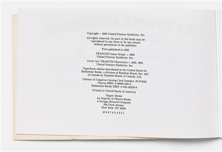 Charles Schulz Signed First Edition of a Rare ''Peanuts'' Title, ''By Supper Possessed''