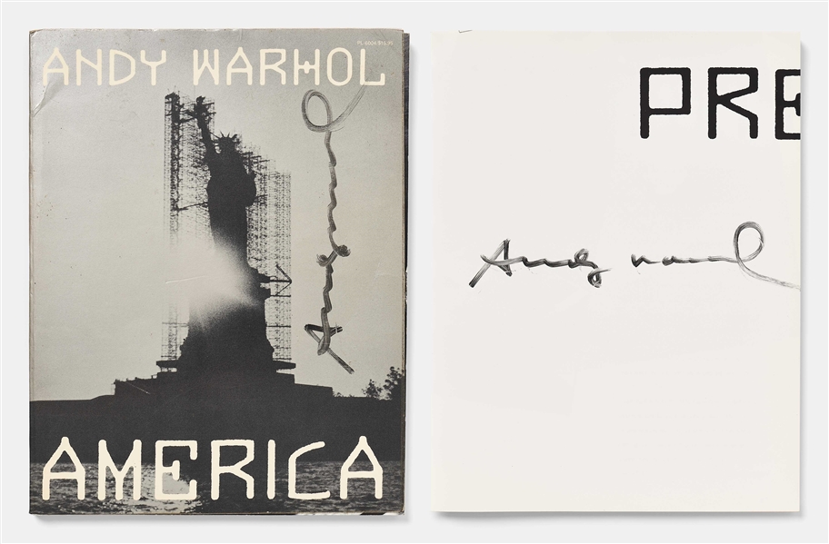Andy Warhol Twice-Signed First Edition of His Photo Book America