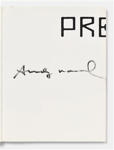 Andy Warhol Twice-Signed First Edition of His Photo Book ''America''