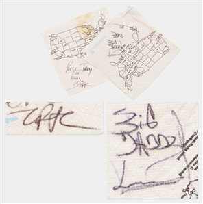 Tupac Shakur and Big Daddy Kane Signed Southwest Airlines Napkins -- Signed in 1996